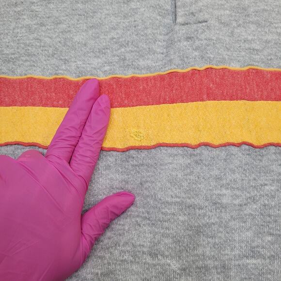 Vintage 90s Campus Collared Sweatshirt Large 22x23 Crop - Picture 3 of 12